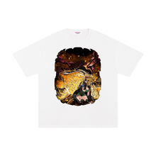 burned graphic t shirt front view