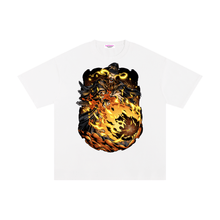 fireball graphic t shirt model wearing