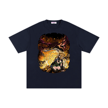 burned graphic t shirt front view